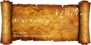 Ági Virág névjegykártya