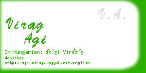 virag agi business card